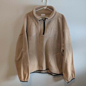 *3/$25* Women's Pink Lily Tan Fleece 1/4 Zip Pullover - Size XL